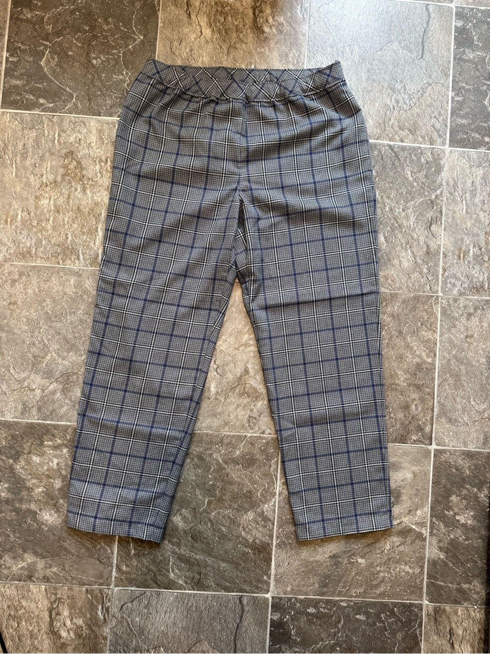 Bend Over Classic Plaid Trousers - Gray/Blue